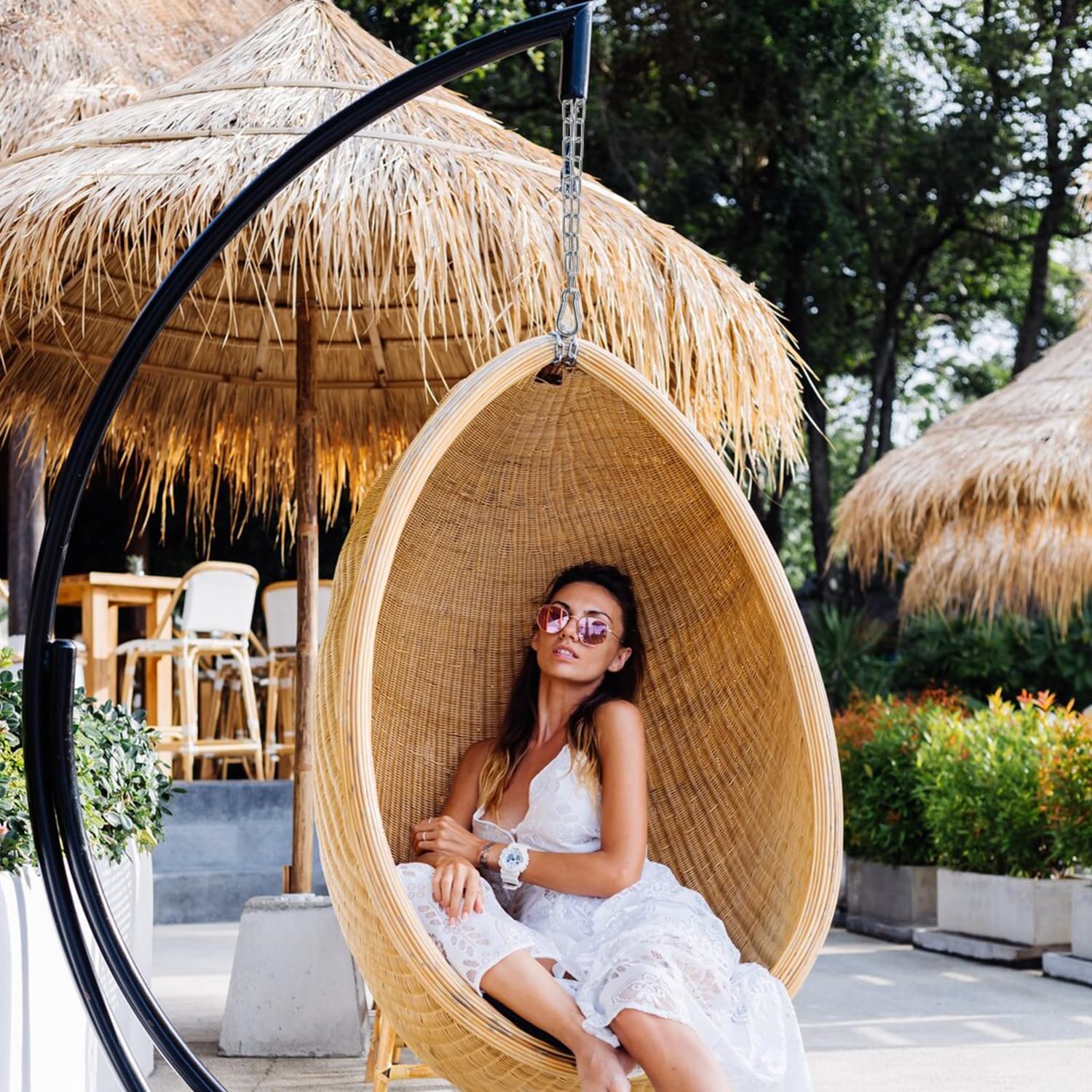 KOMUSMO 2 Pack Hanging Chair Chain with 4 Carabiners, 26in Stainless Steel Heavy Duty, 440LB Capacity, Playground Swing Set Hanging Kits Hardware for Hammock Swing Punching Bags Sandbag Boxing 8 81Oeb ylGtL. AC SL1500