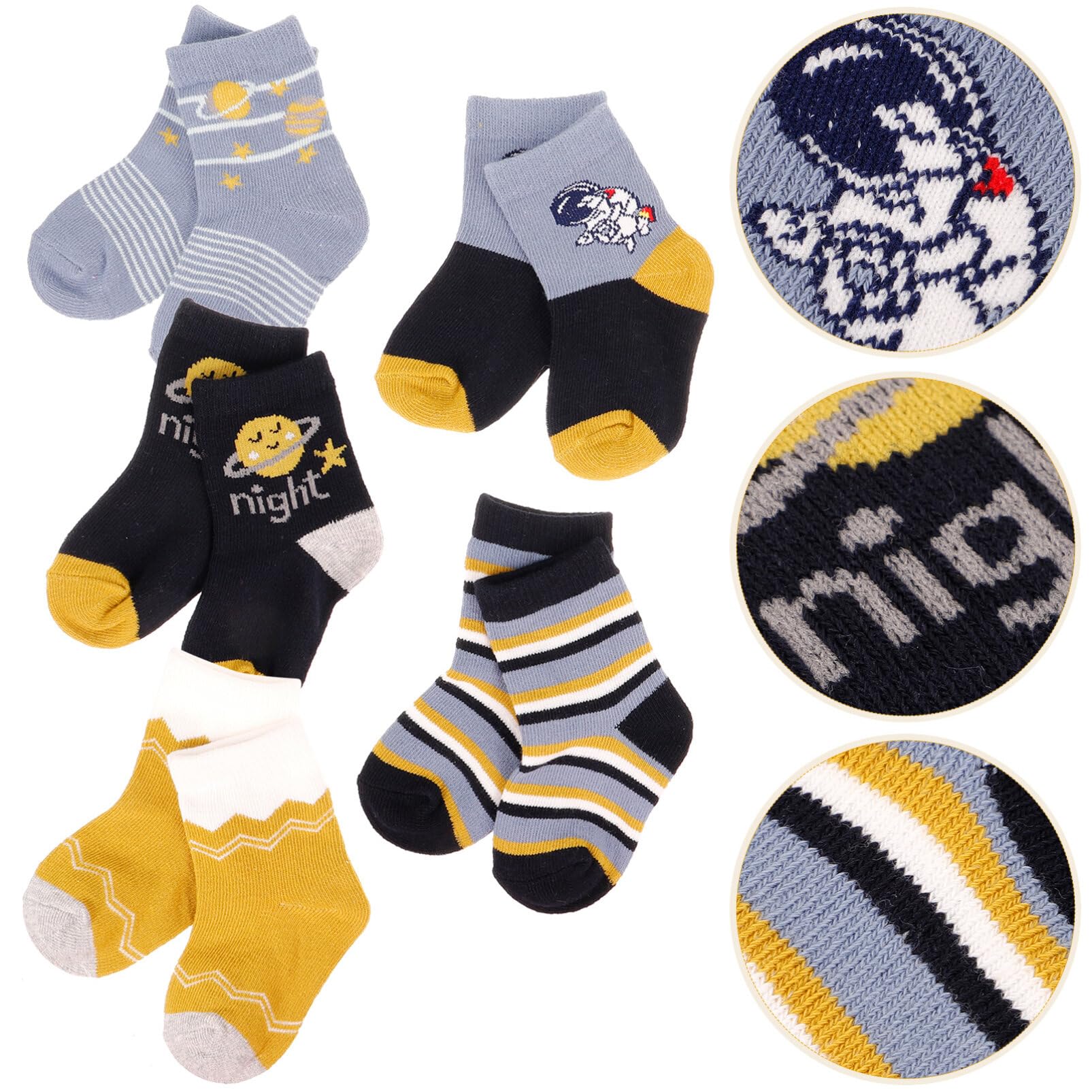 Holibanna 5 Pairs Cotton Socks - Baby Girls Boys Ankle Socks - Toddler Socks Short Socks Cute Ankle Socks