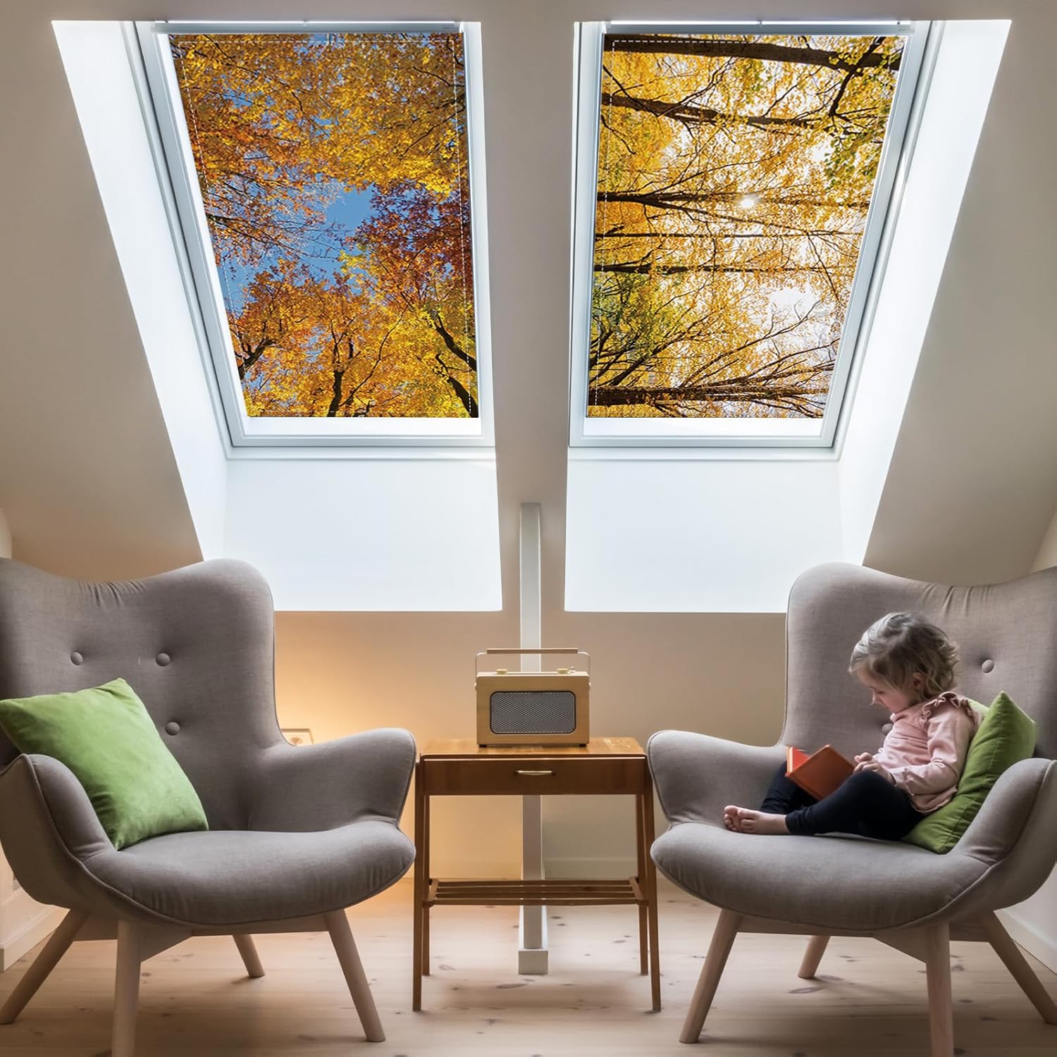 12 Pcs Fluorescent Light Covers with 120 Magnets Decorative for Classroom Ceiling Light 4 x 2 Ft Magnetic Light Covers Filter Easy Install for Office Hospitals Home Drop Ceiling Supplies (Fall Forest)