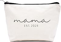 Vista 97 de LIBIHUA Bolsa de maquillaje para mujer, bolsa de cosméticos regalos para ella, bolsa de viaje femenina, Beige natural, 283-a mi increíble tía futura