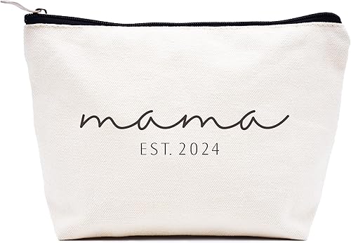 Miniatura 97 de LIBIHUA Bolsa de maquillaje para mujer, bolsa de cosméticos regalos para ella, bolsa de viaje femenina, Beige natural, 283-a mi increíble tía futura