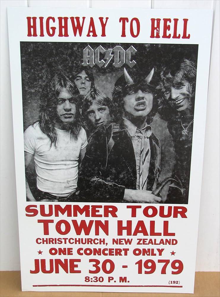 エーキチページ Amazon.com: AC/DC Concert Poster 1979 Tour New Zealand Highway to