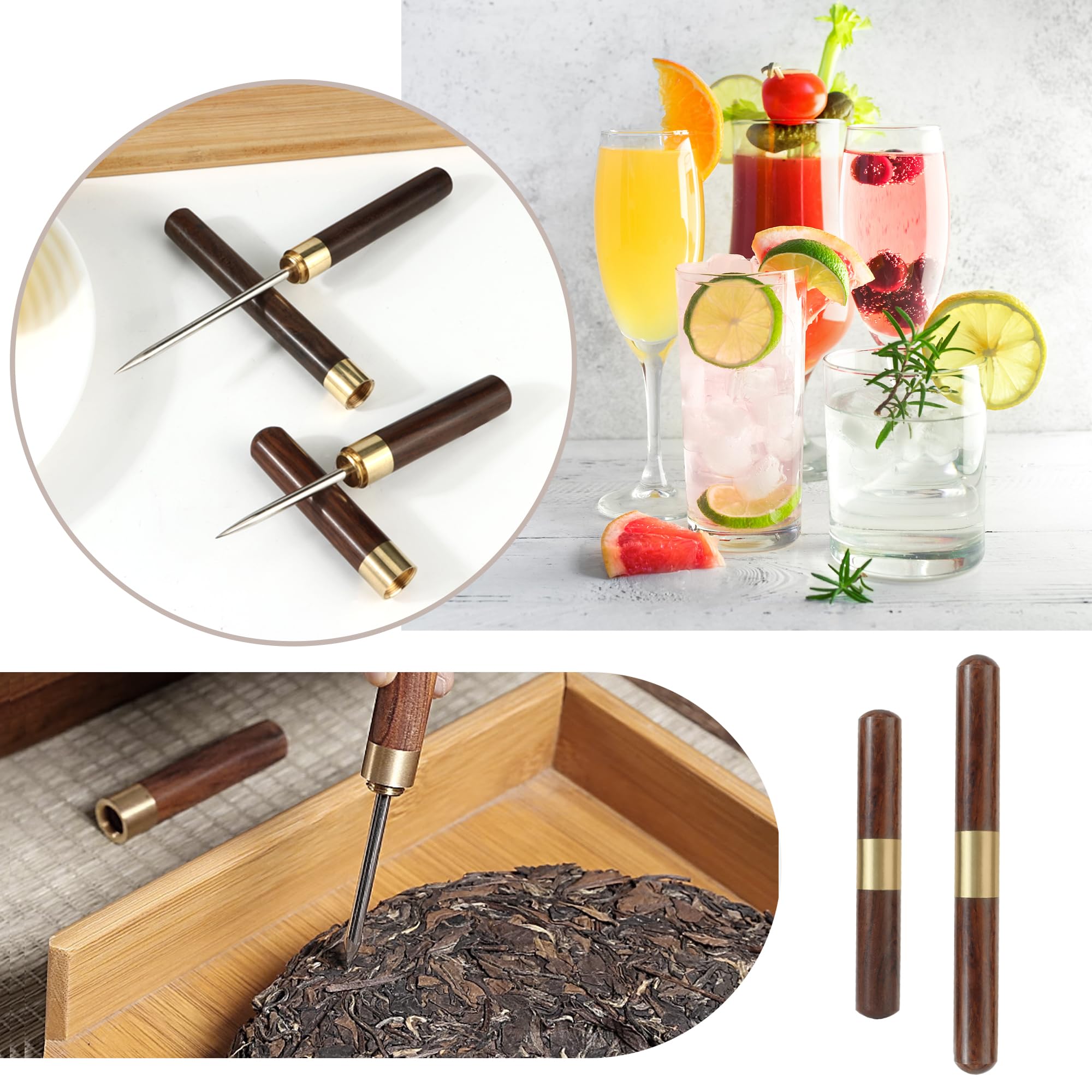 Broyeur à Glace INOX 2 Pièces Pic à Glace en Acier Inoxydable pour Bar Cuisine