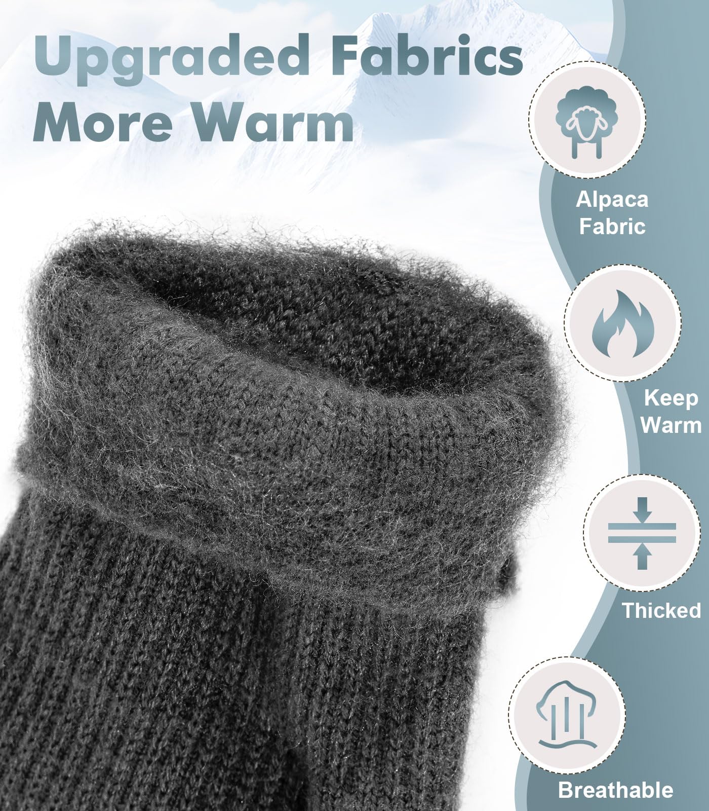 CHENMEI Guanti Invernali in Lana per Donna Uomo - Guanti Invernali Mezze Dita,Guanti a Dita Convertibili,Guanti Senza Dita con Pile di Alpaca,per Attività Invernali per Uomo e Donna