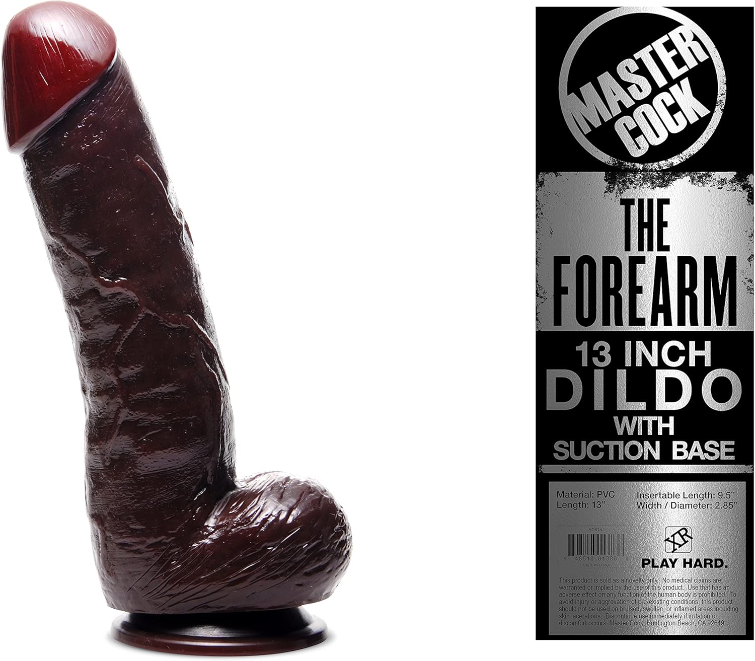 The Forearm Huge Suction Cup Dildo Black