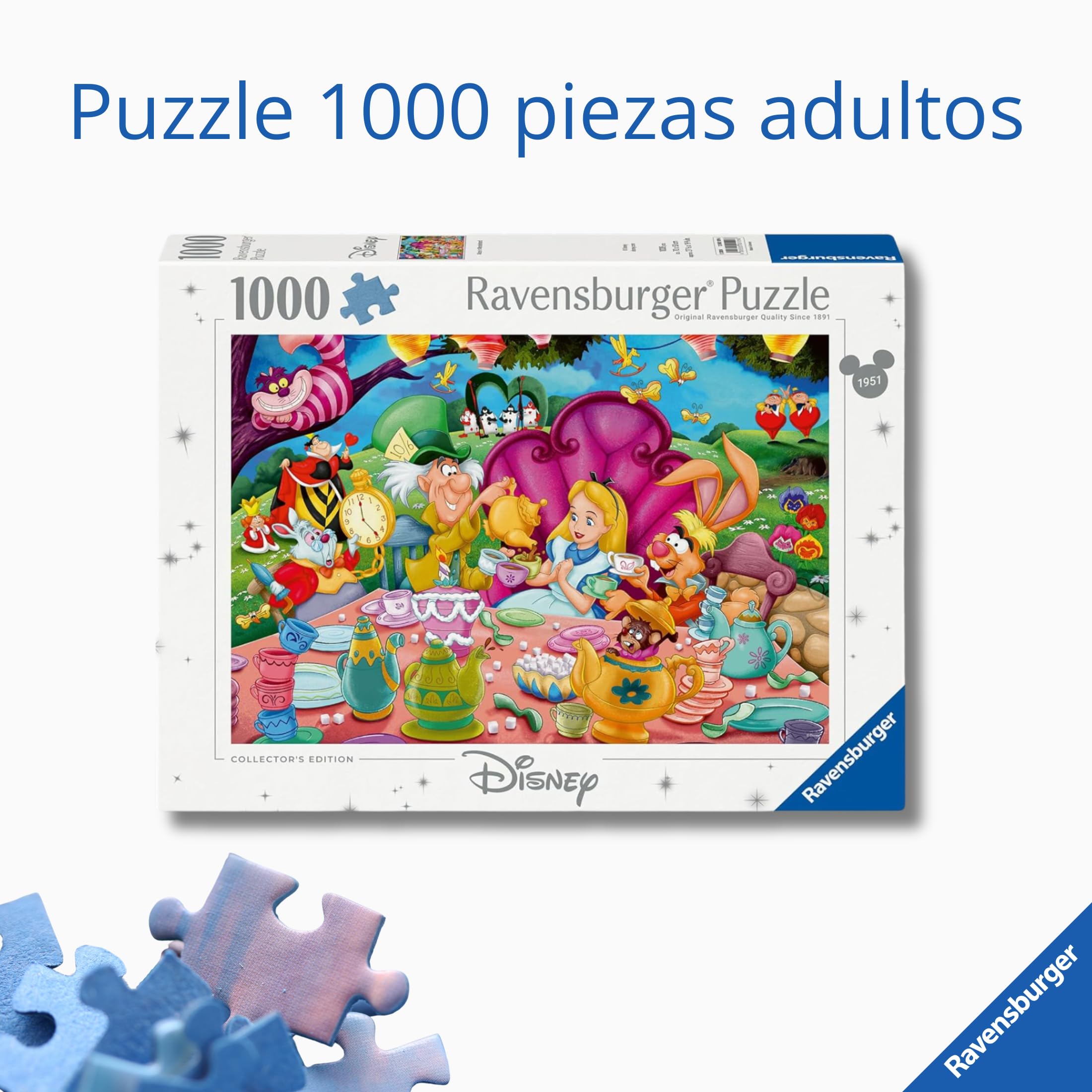 Ravensburger - Puzzle 1000 Piezas Alicia en Pais Maravillas | Puzzle Adultos | Rompecabezas Adultos | para Toda La Familia | 70x50 Cm Regalo Adulto — view 2