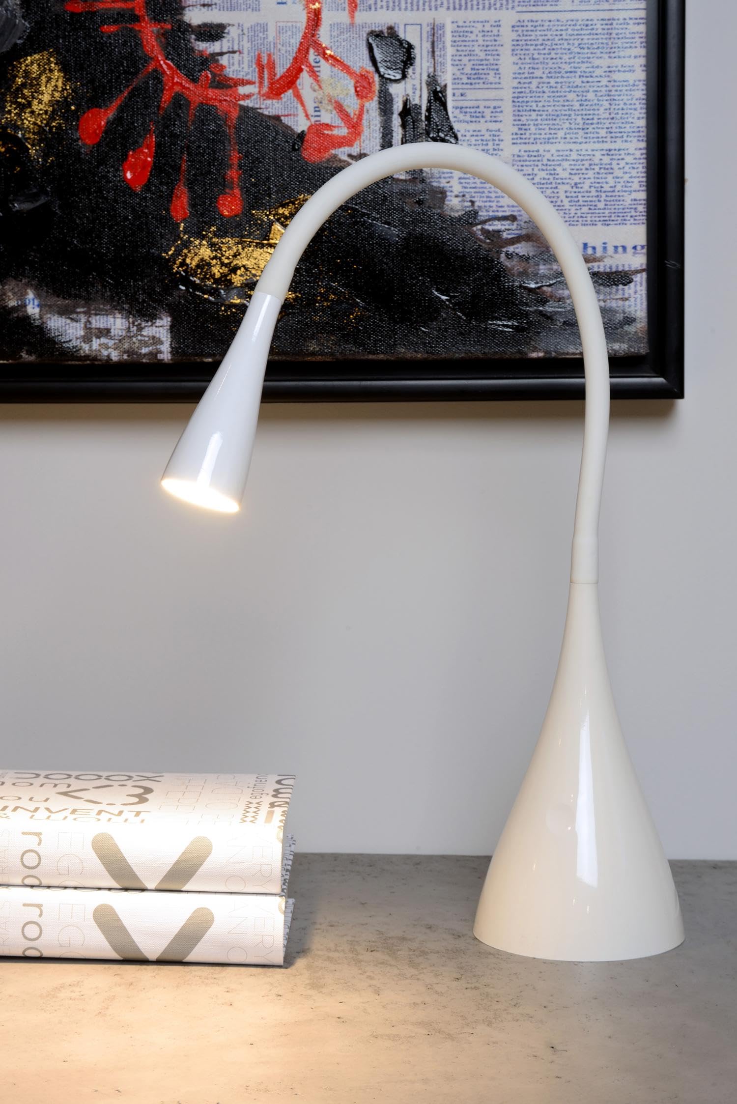LUCIDE ZOZY - Schreibtischlampe - LED Dim. - 1x4W 3000K - Weiß