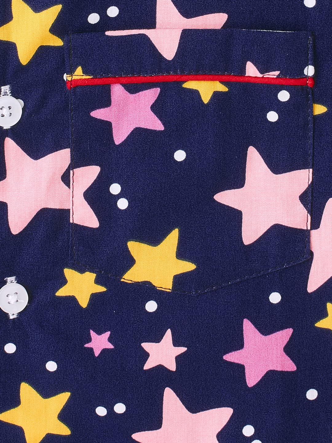 baby wish Kids Night Suit for Baby Boy’s and Girl’s Toddler Sleepsuit 100% Cotton Pajamas Set Full Sleeve Sleep Shirt and Pants Sleepwear with Pocket Pjs (Blue Star Universe,6-7 Years) 2