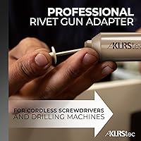 Vista 6 de KLRStec Professional Rivet Gun Adapter - Rivet Attachment for Cordless Screwdrivers and Drills - Easy processing for Pop Rivets