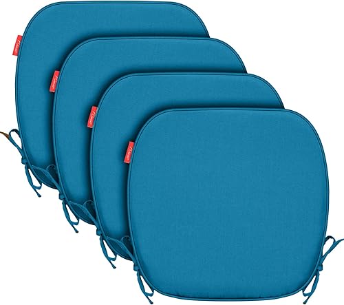 Pcinfuns Cojines para sillas de patio al aire libre, 16 x 17 pulgadas, repelentes al agua, para todo tipo de clima, para jardín, patio, muebles de