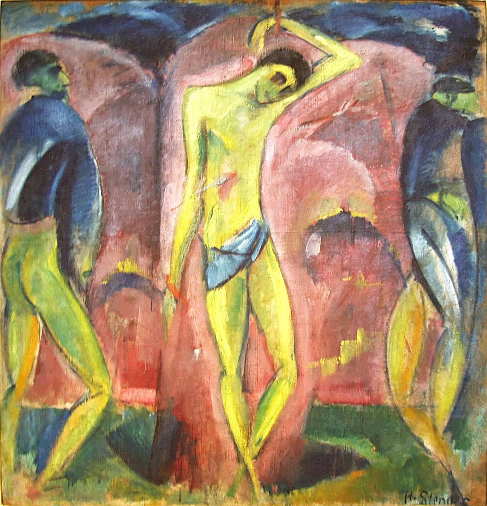 ARTXLXXBN Famous Print Painting Colorful Art Print Heiligern by Hermann Stenner Canvas Art Decorations for Home Decor 60x90cm
