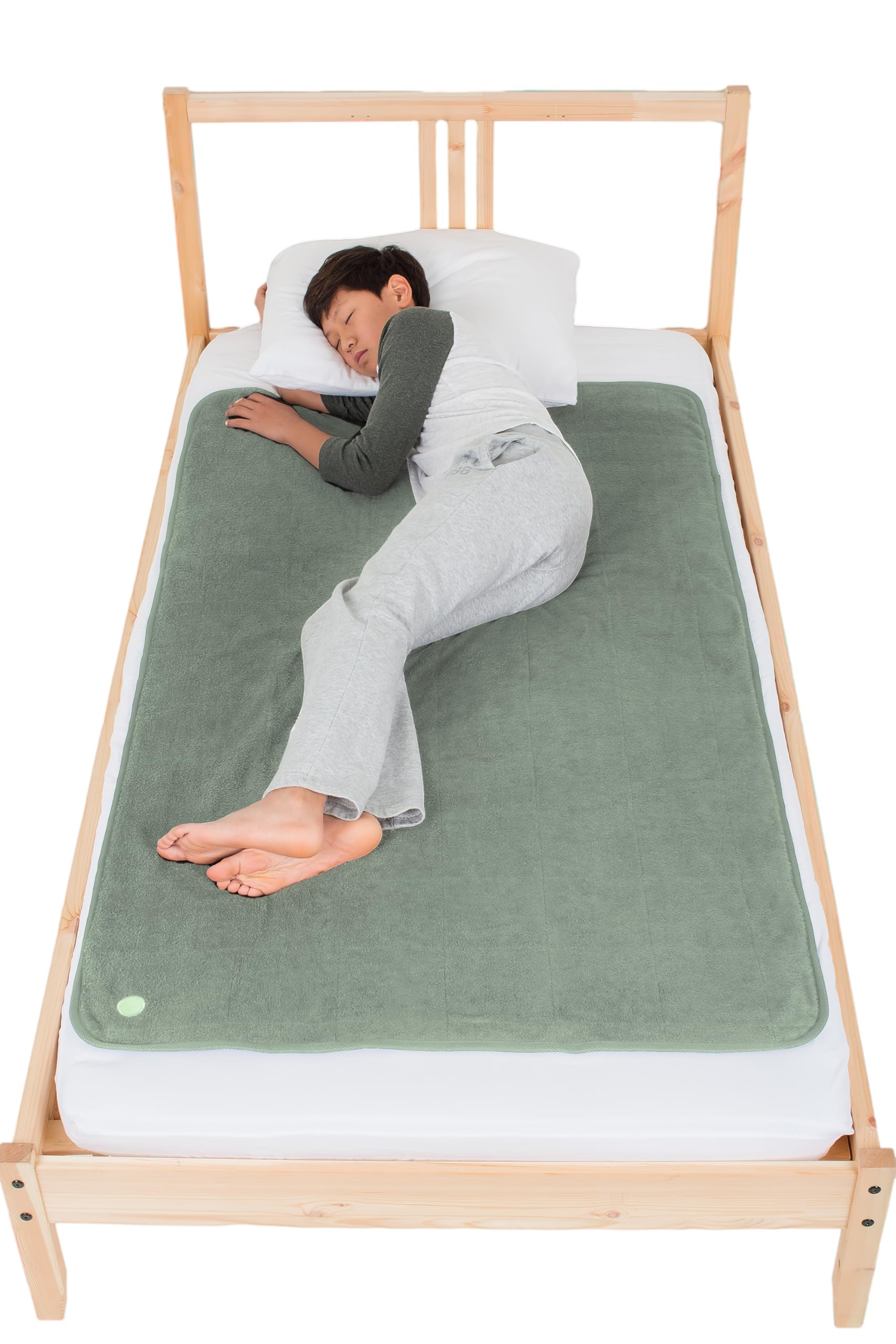 Peapodmats Sage Bedwetting & Incontinence Waterproof Bed Mat - Reusable Underpad. Secure Placement & Breathable. Washable. Enviro Friendly 3X5 (Sage) Mattress Protector & Pee Pad For Kids & Adults