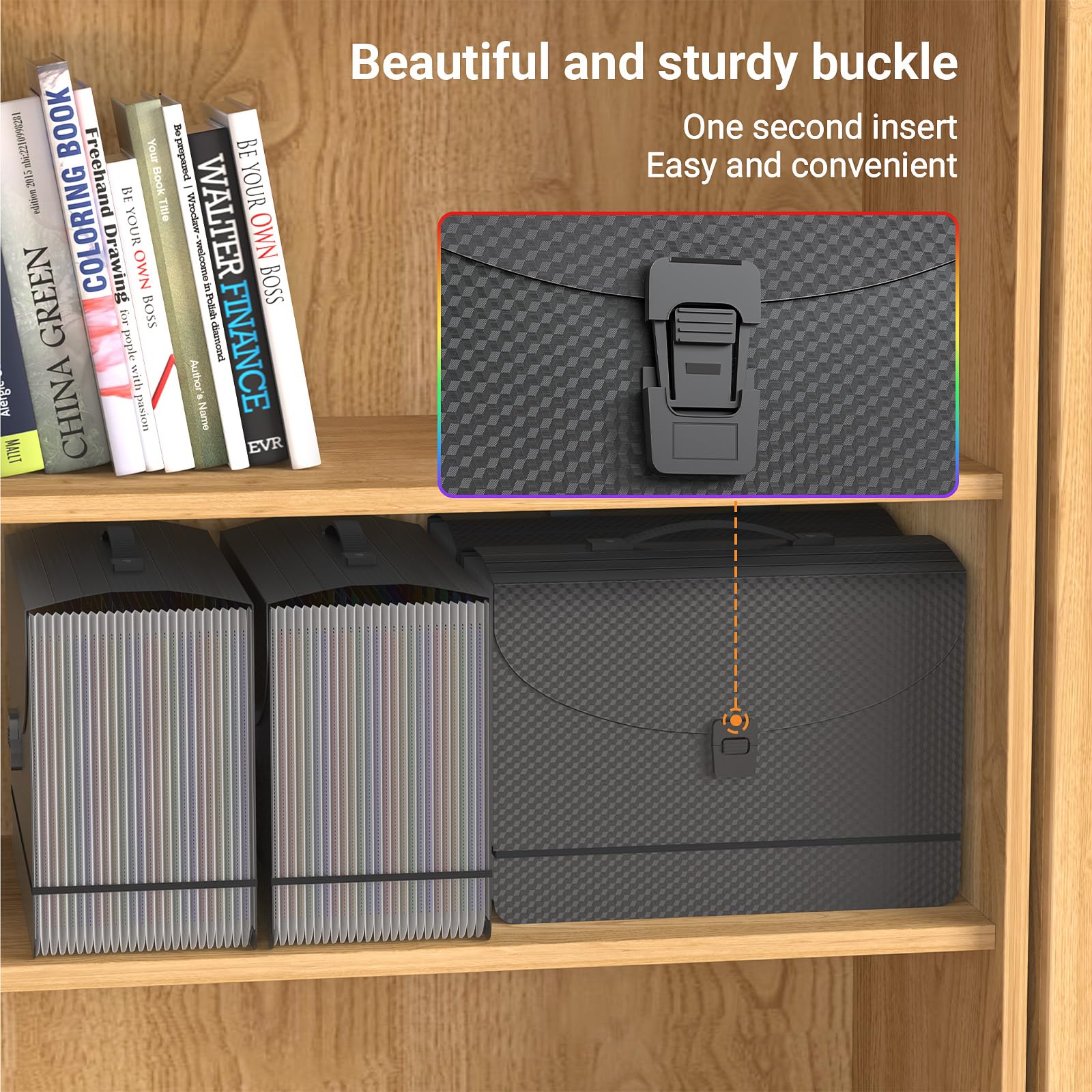 Organizador de archivos de acordeón de 25 bolsillos con asa, carpetas de archivos expandibles, carpeta de archivo portátil, documentos expandibles, facturas, organizador para oficina, hogar, pestaña