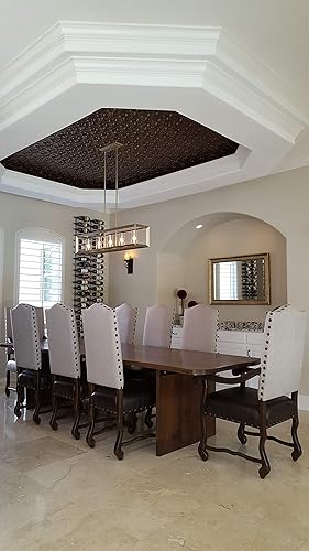 Miniatura 6 de Gothic Reims-Azulejo de techo de lata sintética, cobre antiguo, paquete de 25