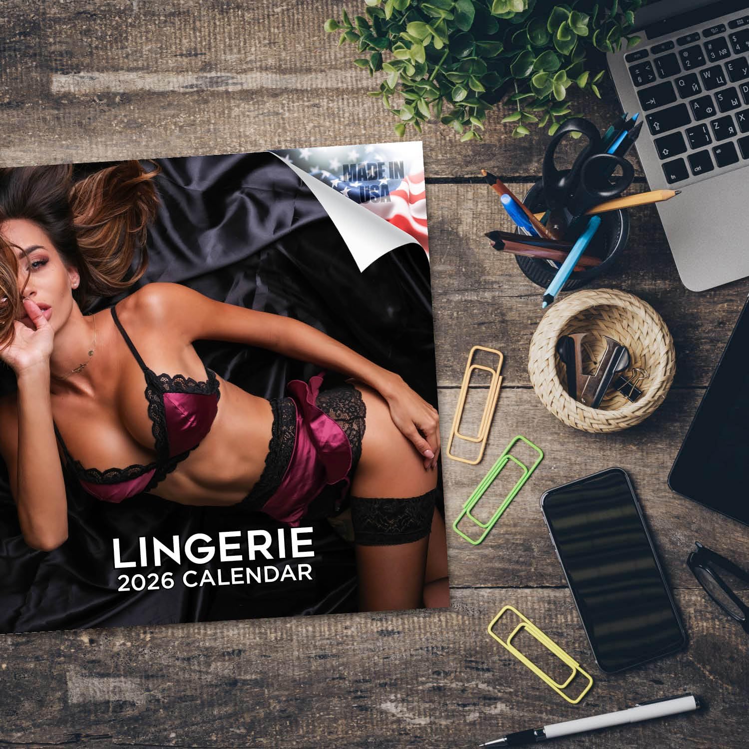 Amazon.com : 2026 Lingerie Calendar - 16 Month 12x24 Monthly Wall Planner,  Thick No-Bleed Paper, Large Grid, Giftable Hot Calendar Girl for Teachers,  Home, Office, Made in USA : Office Products
