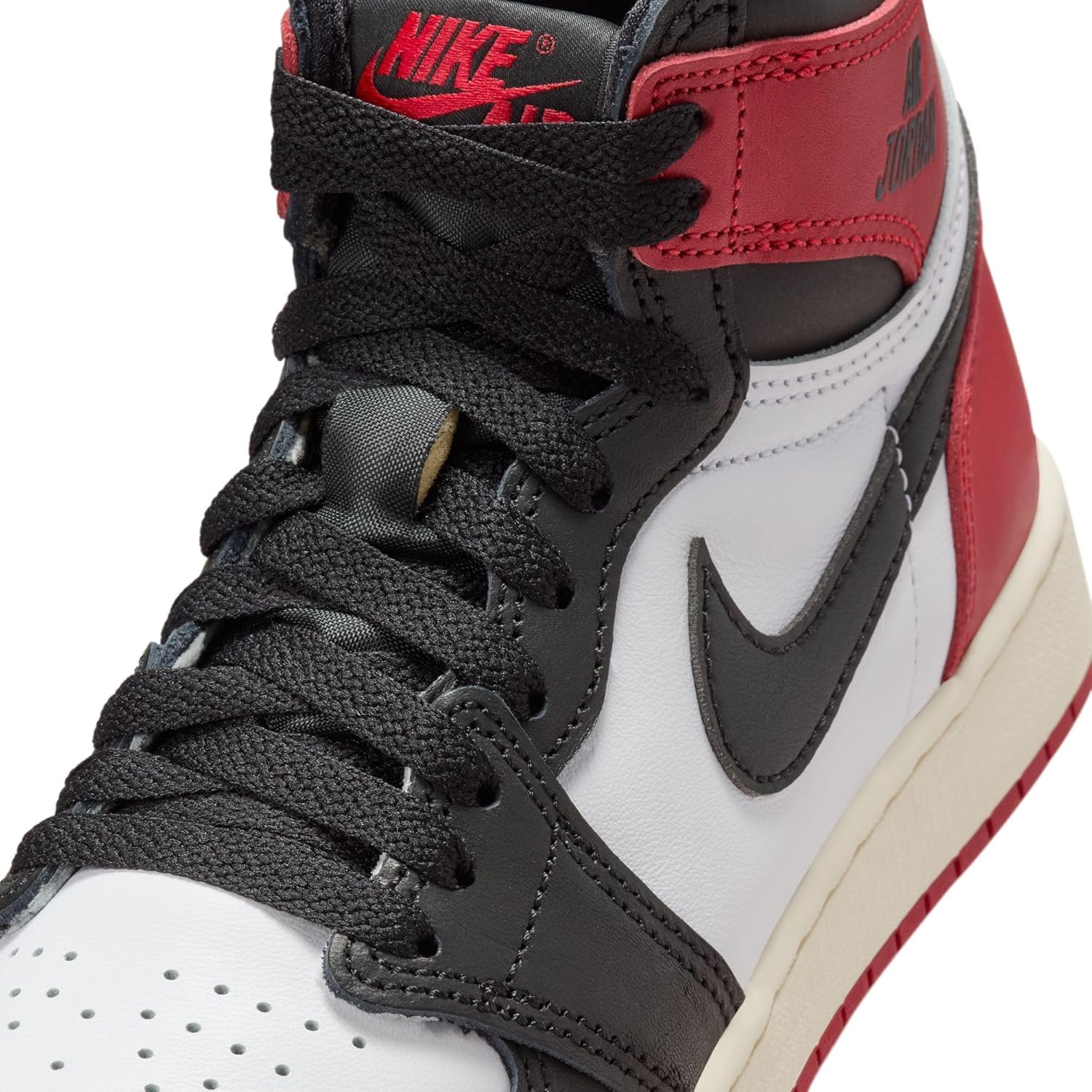 Air Jordan 1 Retro High OG - Black & White with Varsity Red Accents by Jordan - Image 2