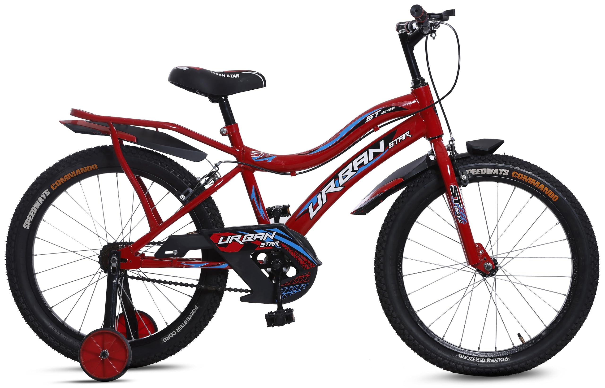 URBANSTAR 20T BENZO Model Kids Cycle (RED) 20T Roadster Cycle -Semi Assemble (Single Speed- Red-Rigid, Fork)