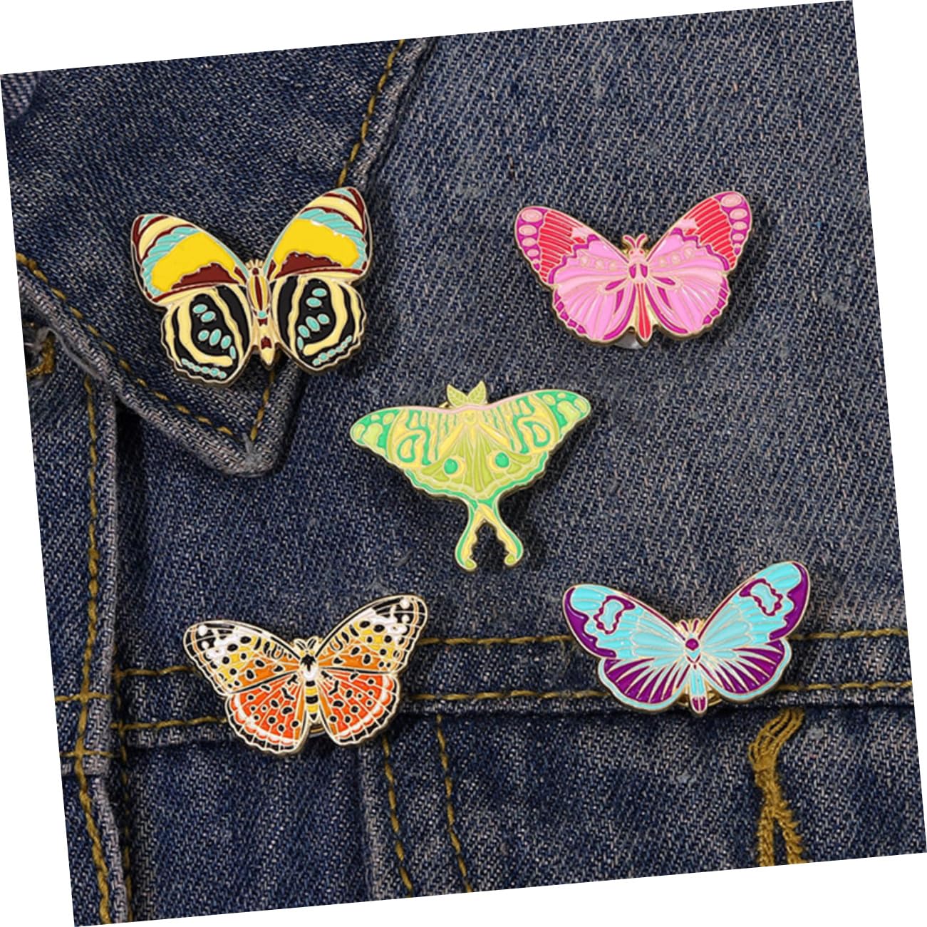 LIFKOME Schmetterlingsbrosche Hutnadel süße Emaille-Pins ästhetische Anstecknadel trachtenbrosche Kleidungsstück Brosche Anstecknadel für Jacke Emaille-Pin-Ästhetik