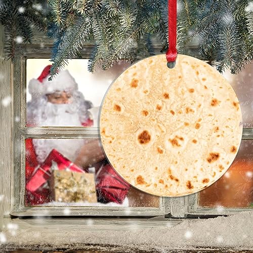Miniatura 6 de Adorno de Navidad, decoración de cocina, tortillas de comida, burrito, adorno acrílico, recuerdo de Navidad, tortilla mexicana, adornos de Navidad