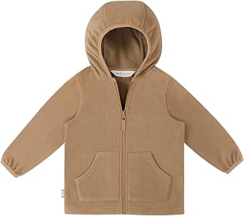 JAN & JUL Fleece Jacket with Stay-On Hood for Toddlers and Kids
