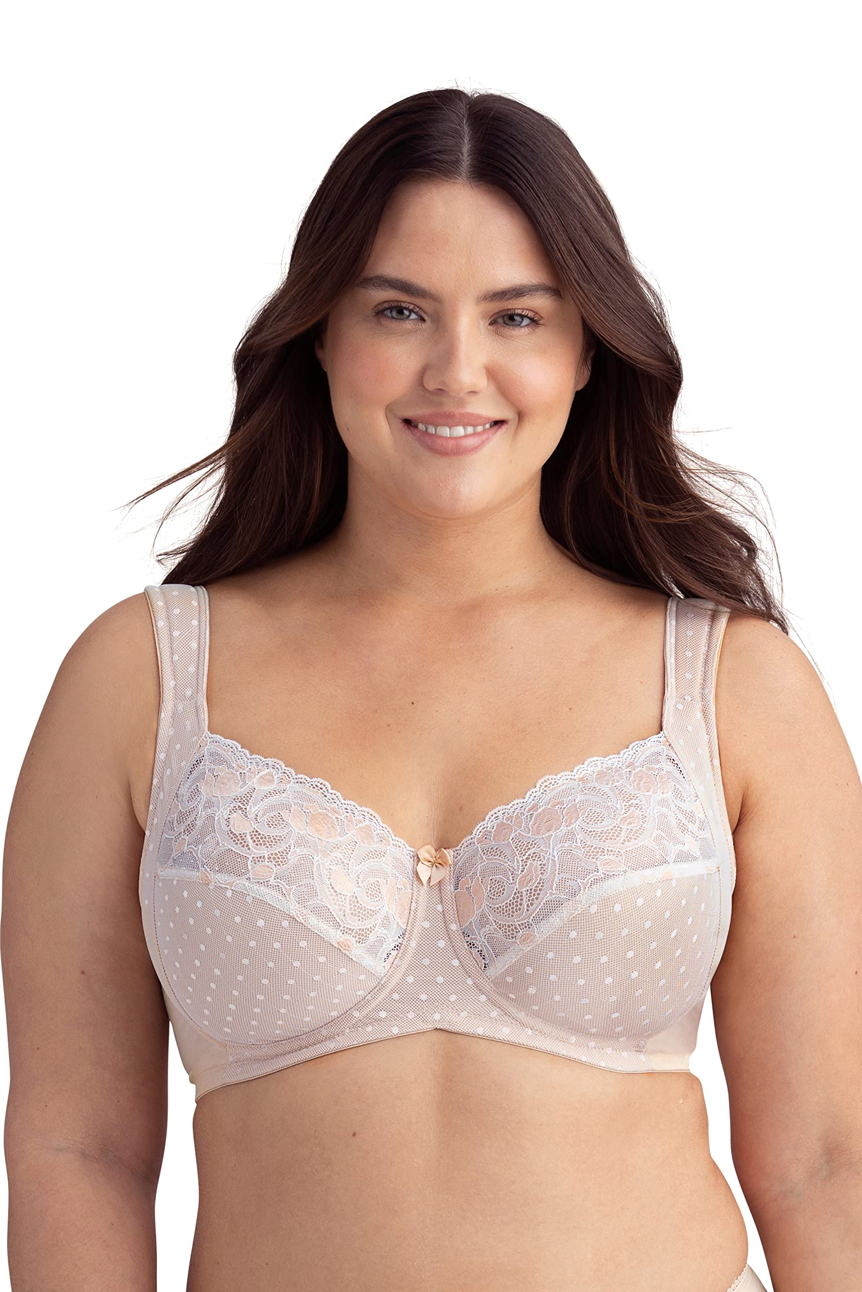 Miss Mary Of Sweden Women's Beige Underwire Lace Bra Dotty Delicious 40Dd
