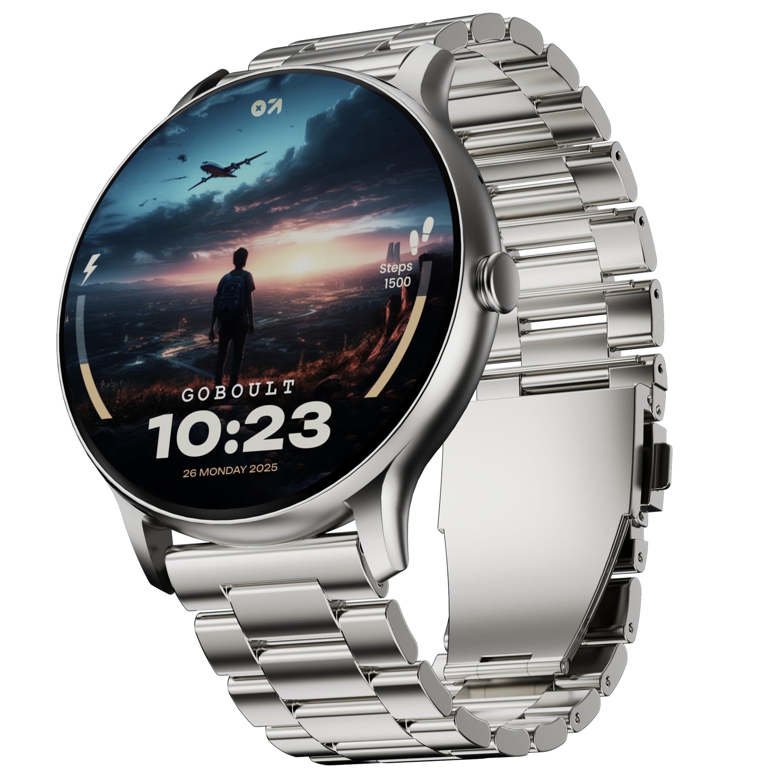 Boult Dire Smartwatch: 1.38'' 2.5D Curved HD Display, BT Calling, 500 Nits Brightness, IP67, 250+ Watchfaces, 120+ Sports Modes, AI Voice Assistant, SpO2 Monitoring (Silver)-picture-24