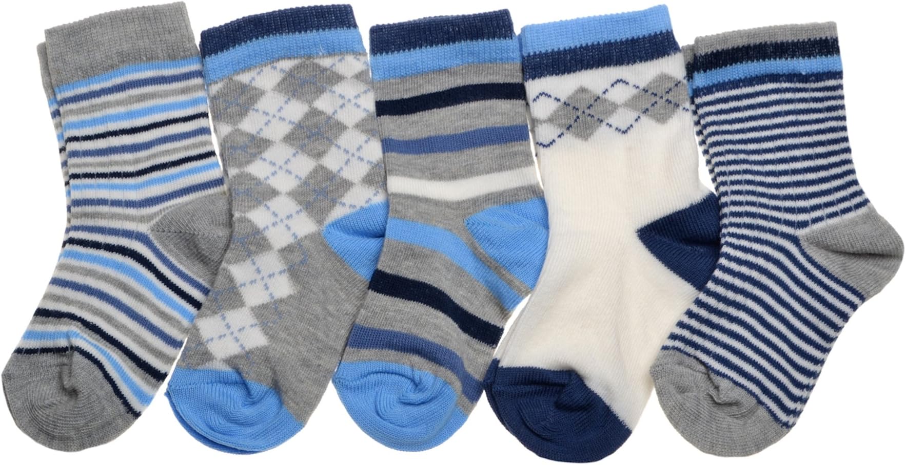 5 pairs of Baby Boys Argyle & Stripe socks - Blue