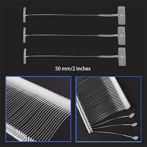 Miniatura 2 de Perco 5,000 piezas de 1.969 in 2 pulgadas de plástico transparente regular para etiquetas de etiquetas T  Se adapta bien con pistola de etiquetado