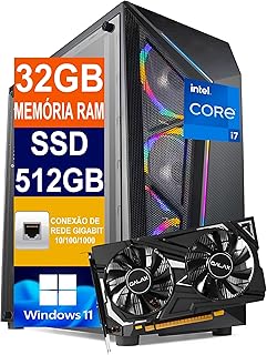 Pc Gamer Cpu Intel Core I7 6700 / SSD 512GB M.2 NVMe / 32GB Memória Ram DDR4 / GTX 1650 4GB Nvidia GeForce/Windows 11 Pro