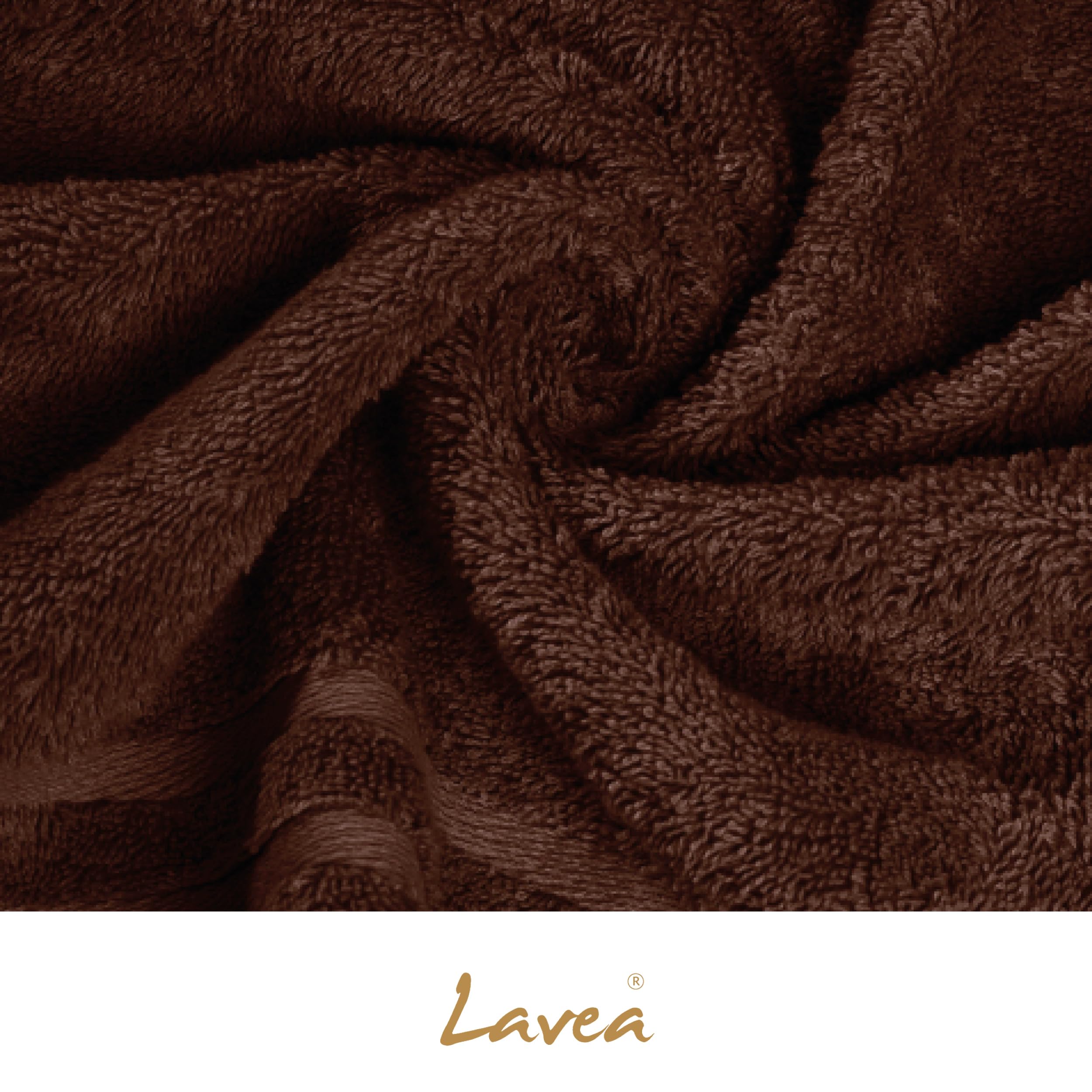 Lavea® Lot de Serviettes de Bain 10 pièces – 100% Coton – 4 Serviettes de Toilette, 2 Serviettes de Douche, 2 Serviettes Invité, 2 Gants de Toilette – pour Maison, Hôtel et Spa – Marron Café