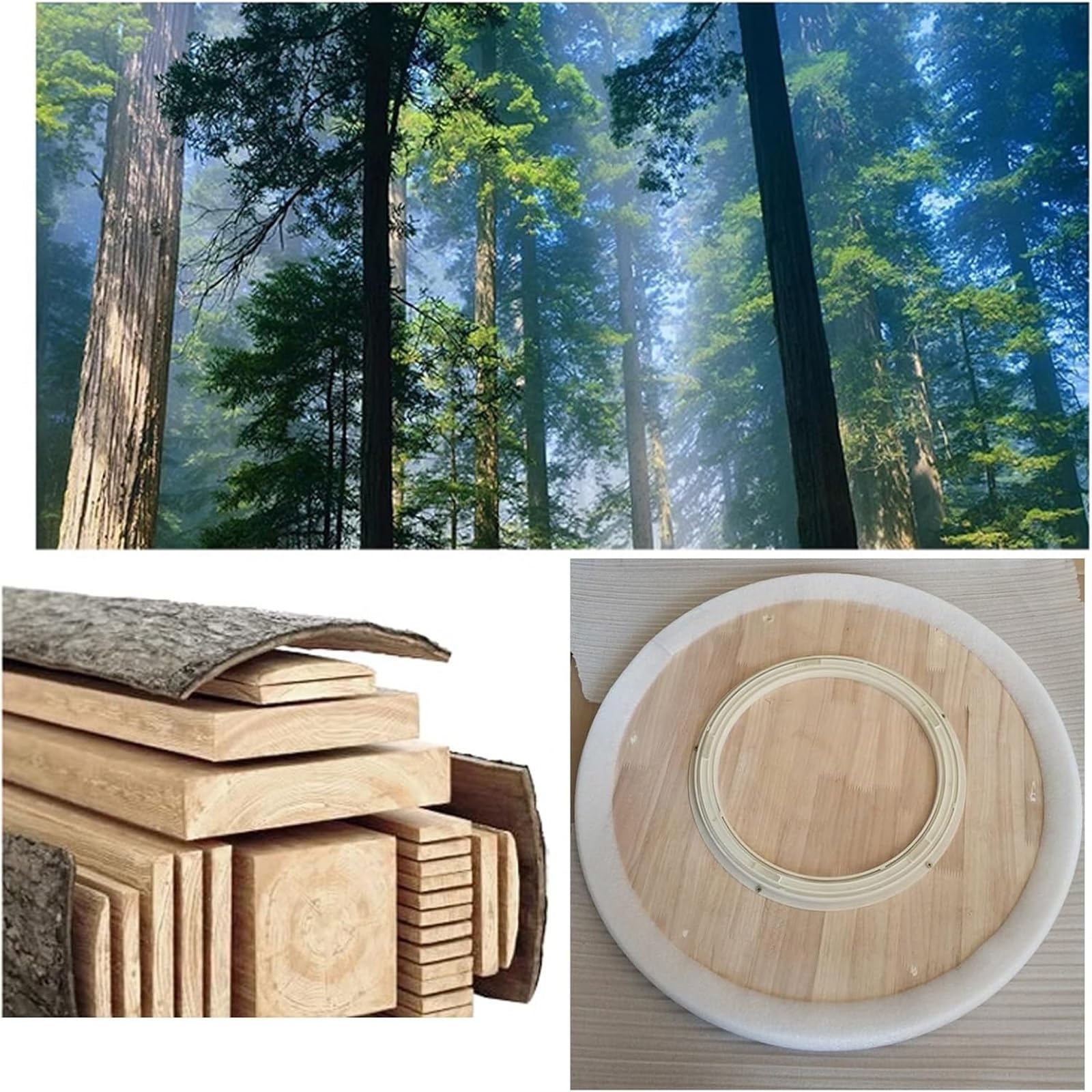 Lazy Susan Gramofon do biurka stojącego i domowego biura, 61 cm, obrotowa taca do serwowania, gładka i cicha, DIY, biurko, wykończenie z białego kamienia