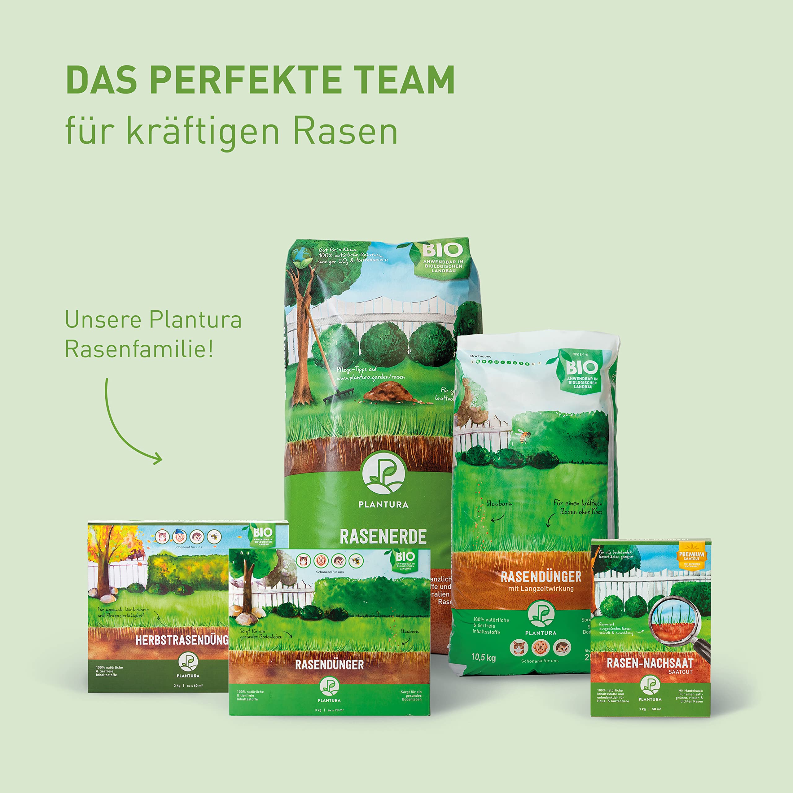 Plantura Bio-Rasendünger Frühjahr/Sommer 10,5 kg organischer Langzeitdünger für Rasen