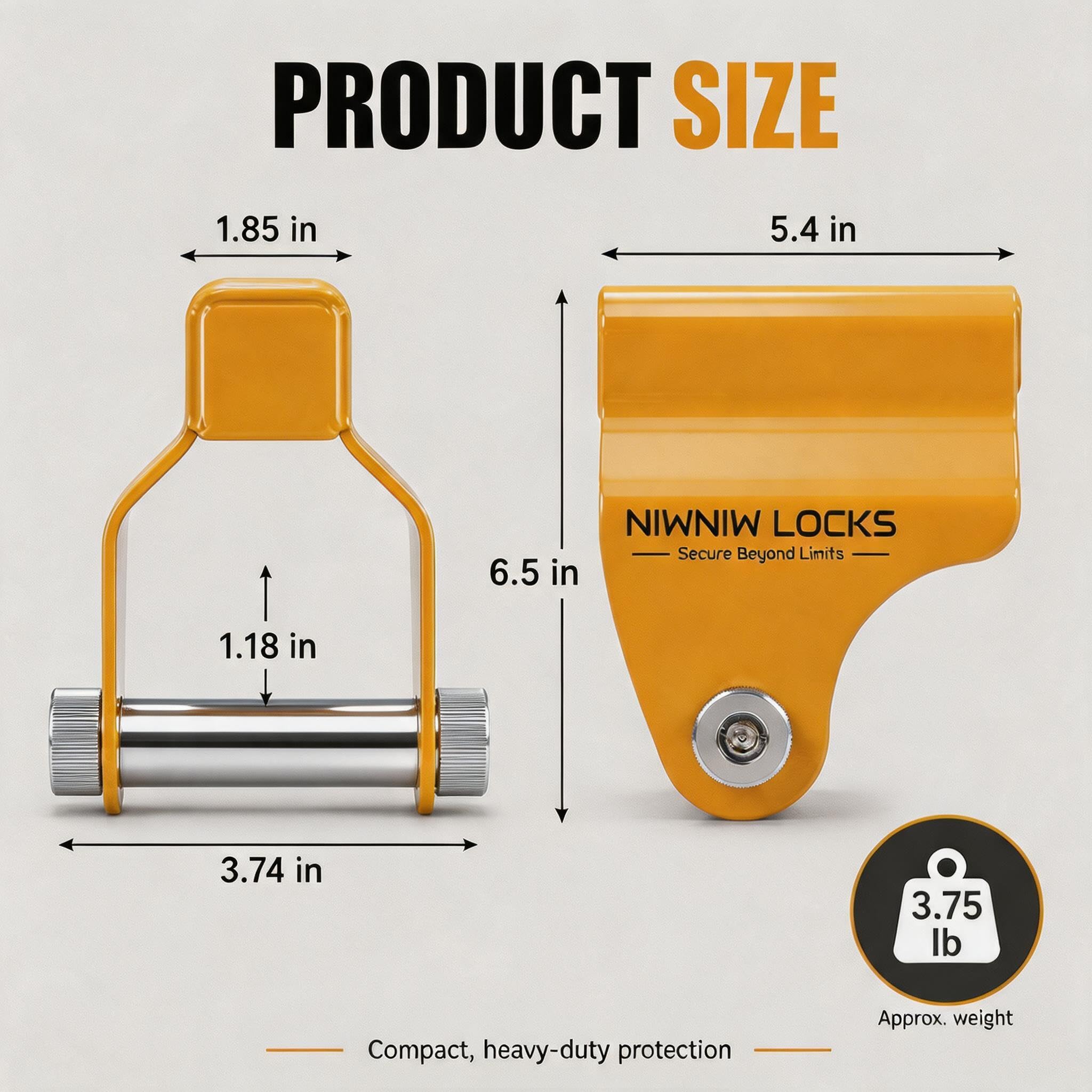 NiwNiw Lucchetto antifurto per caravan ad alta sicurezza per ALKO AKS1300/2004/3004 e AK130/160, protezione per gancio di traino con acciaio rinforzato