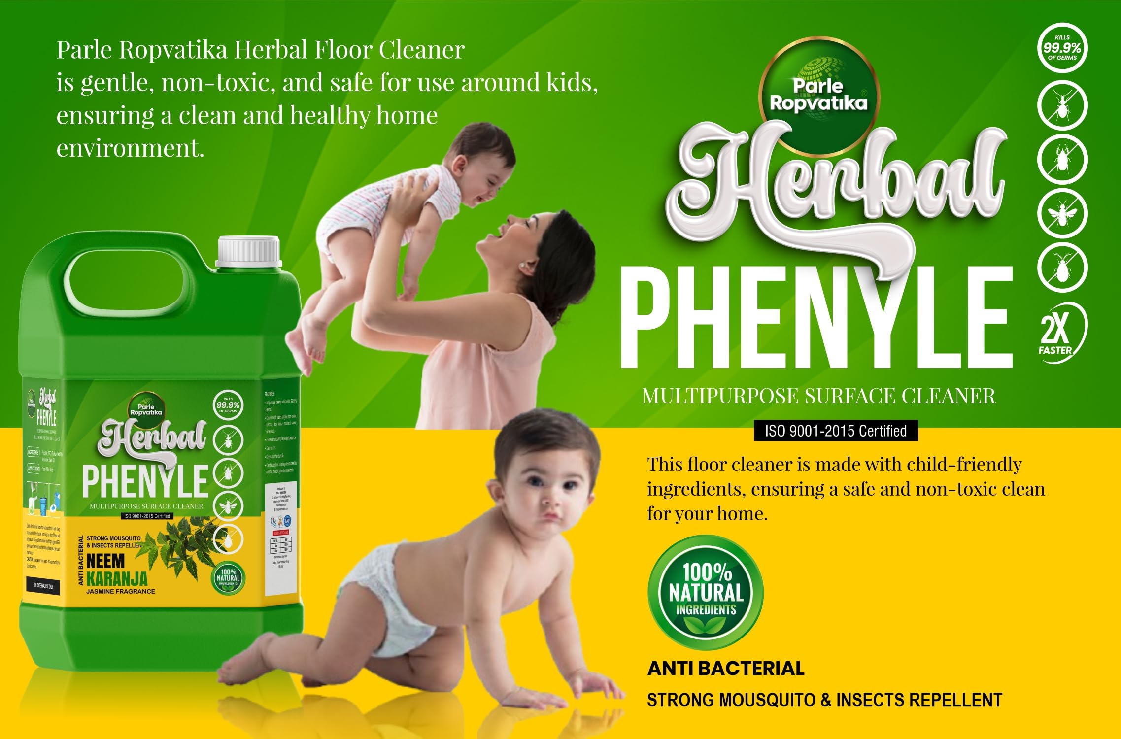Parle Ropvatika 5 Liter Herbal Phenyl Floor Cleaner Eucalyptus Nilgiri 5 Liter 1