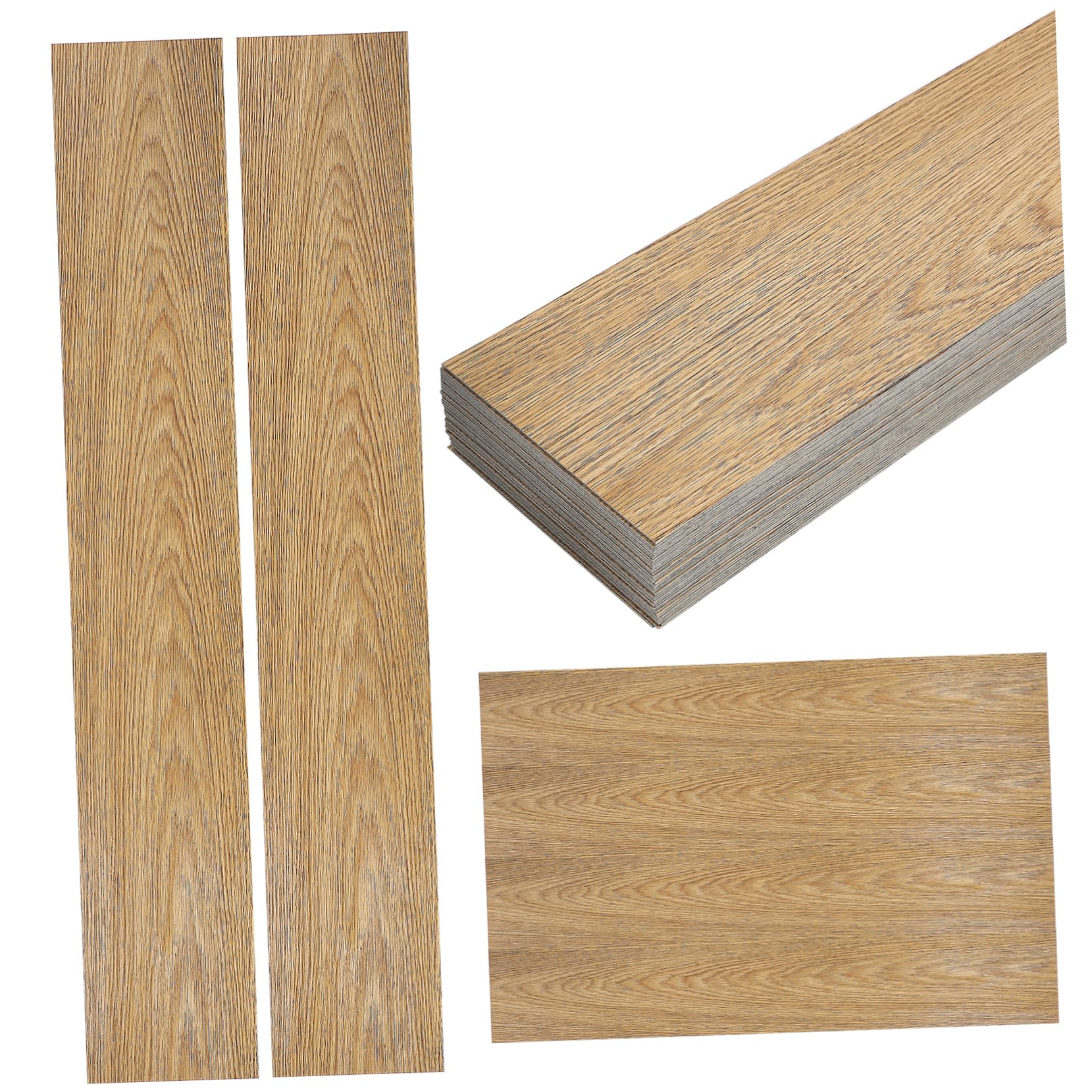 36 Pezzi di Adesivi per Pavimento Pvc Effetto Legno