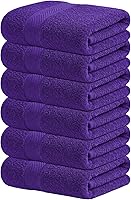 Vista 24 de Infinitee Xclusives Juego de 4 toallas de baño blancas de alta calidad para baño (27 x 54 pulgadas), toallas de baño 100% algodón hilado en anillo