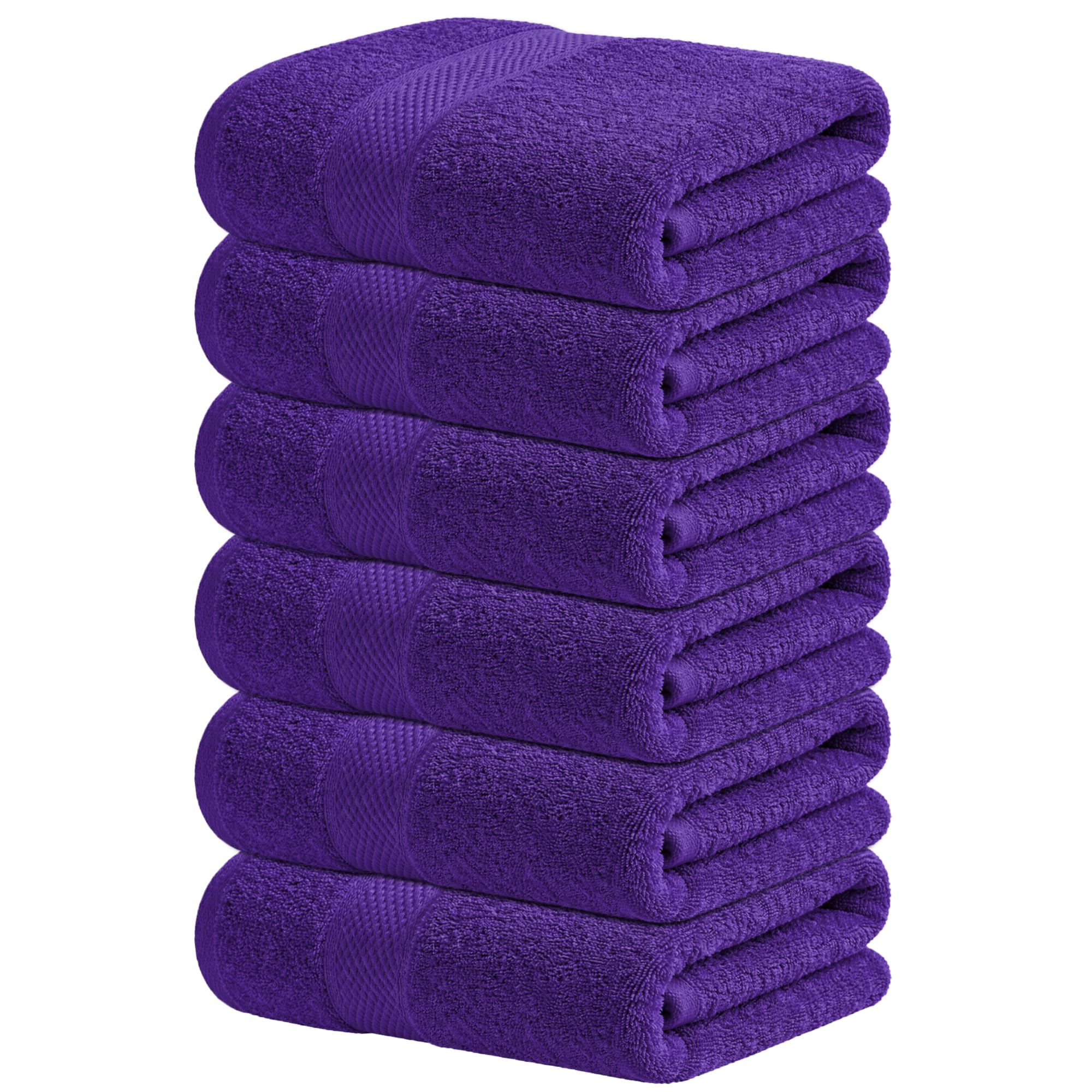 Infinitee Xclusives 100% Cotton Hand Towels for Bathroom - Set of 6