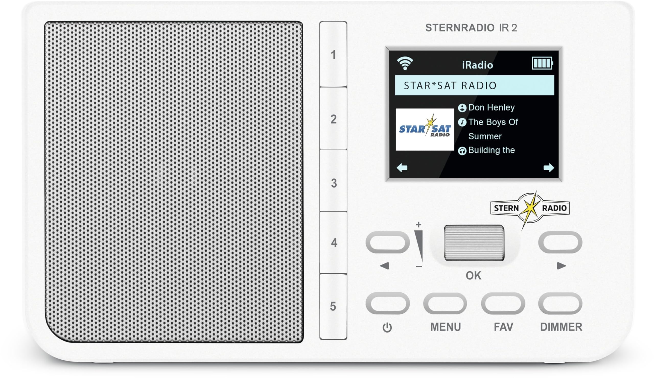 TechniSat STERNRADIO IR 2 - Radio Internet (WLAN, batteria sostituibile, display a colori, pulsanti di selezione diretta modificabili, stazioni radio per dormire, sveglia, timer, snooze, AUX, App)