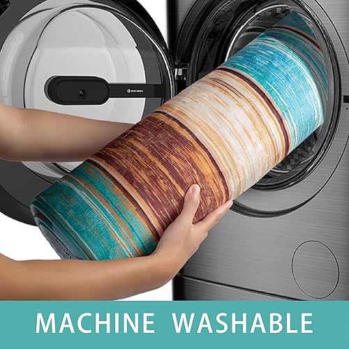 Miniatura 3 de Alfombras de baño, alfombra de cocina antideslizante, suave, absorbente, con ancla náutica, franela para baño, cocina y pasillo, 24 x 71 pulgadas,