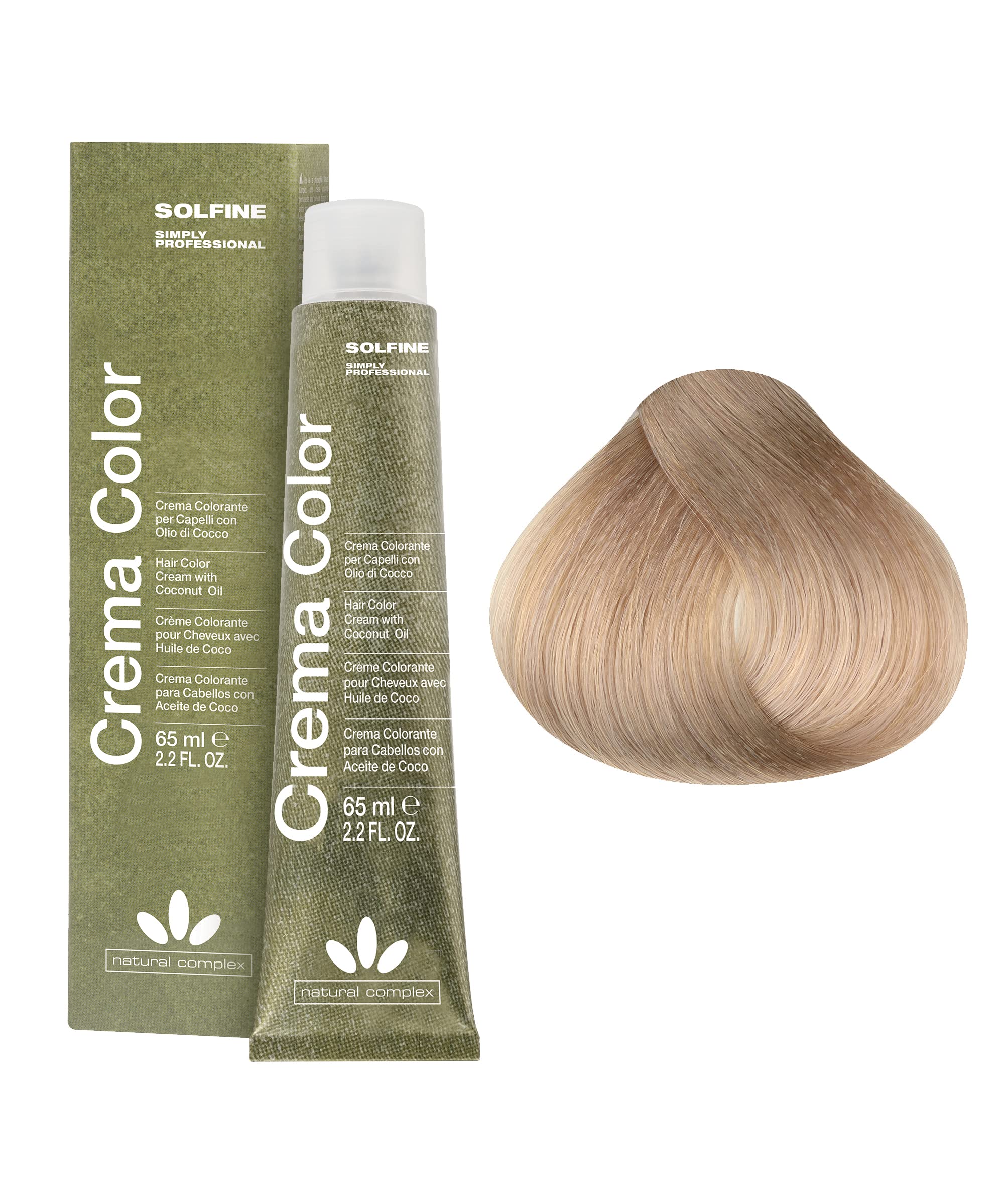 Crema Color Permanent Hair Color 65 ml, 9C Very Light Blonde - 1