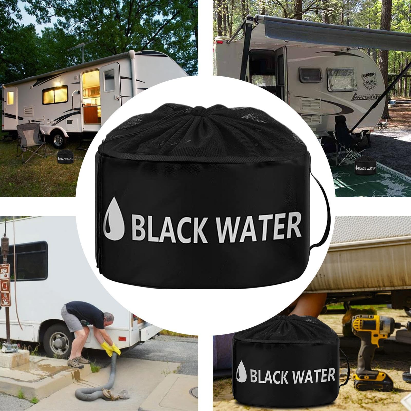 boiler Sac de Rangement pour Tuyau de Camping-Car - Sac de Rangement étanche pour tuyaux d'égout, Sac à Cordon pour Tuyau d'arrosage,Accessoires de Camping-Car, Rangement d'équipement de Camping-Car