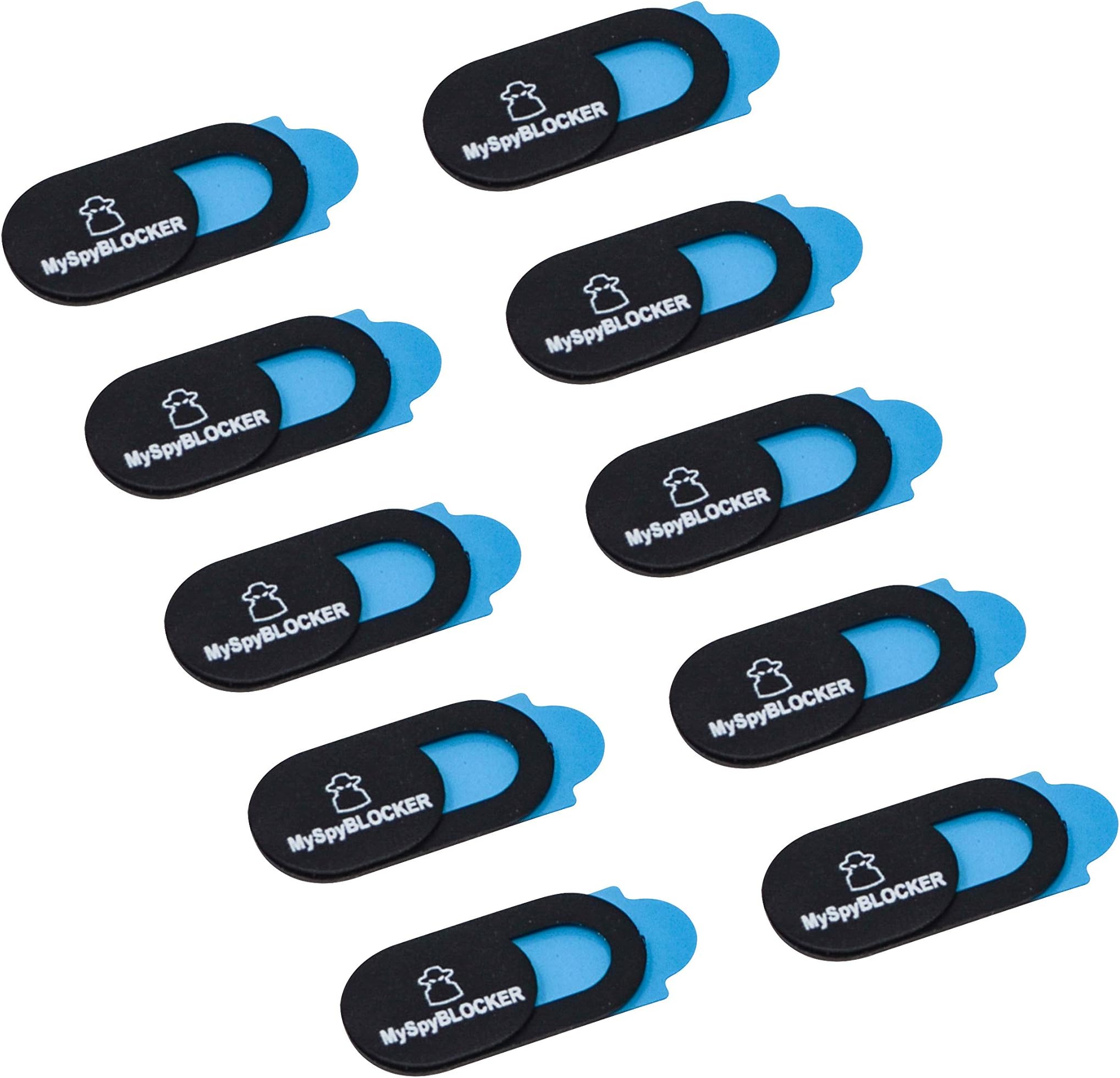 Webcam Privacy Cover MySpyBlocker (10 Pack) - Ultra Slim Webcam Cover Slide, Suitable for iPhone, iPad, Laptops, MacBook, MacBook Pro, iMac, Mac, Dell, Lenovo, HP and More, Protects Your Privacy