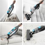 Corded Stick Vacuum Cleaner, 20000pa Powerful Suction Stick Vacuum with 16Ft Cord, 2 in 1 Lightweight Vacuum Cleaner for Hard Floor Pet Hair - Blue