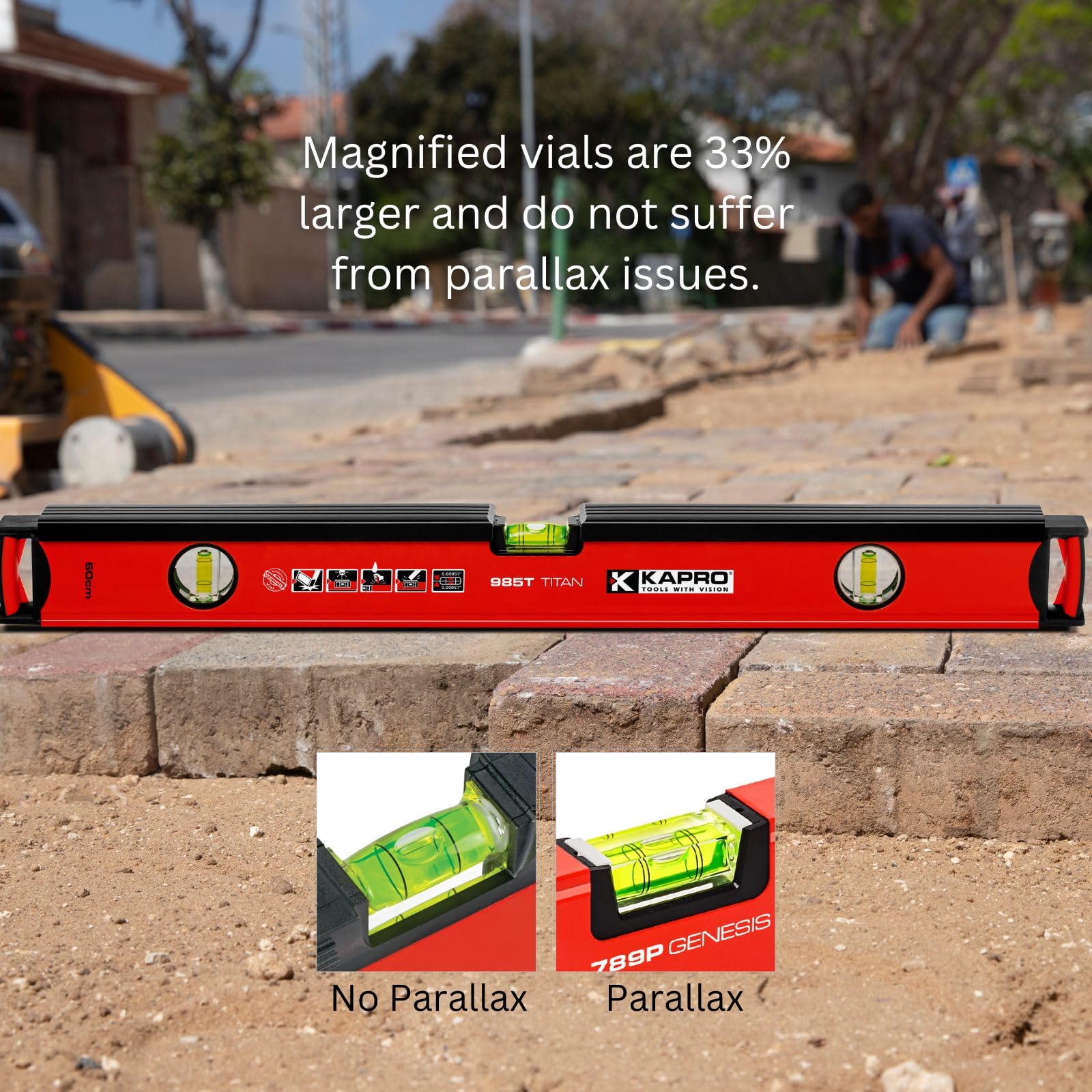 Kapro 48" Titan Mason Box Level - Handless Design -5