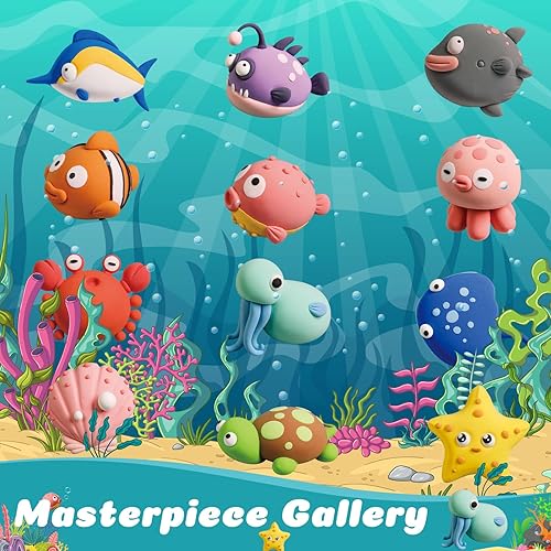 Miniatura 5 de Arcilla de modelado Air Dry para niños, juego de 12 cajas de arcilla con 4 herramientas y tutoriales, kit de manualidades suave para proyectos de