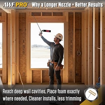 AWF PRO Spray Foam Gun 2 ft Long Nozzle