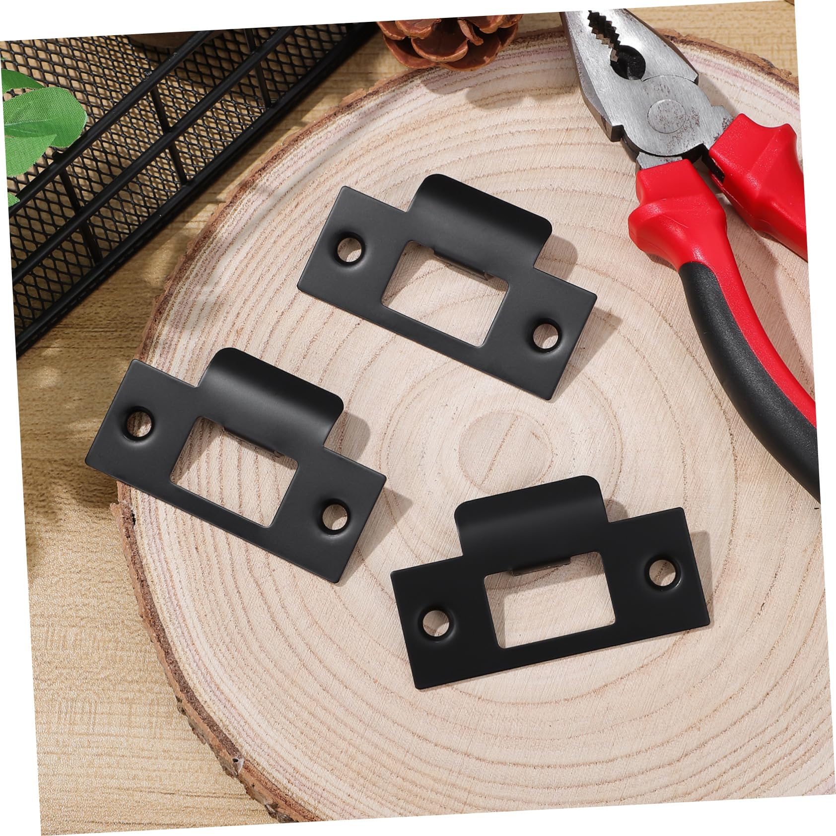 NUOBESTY 4 Ensembles Plaques De Renforcement De Porte Inoxydable Lot De Gâches De Verrouillage Pour Sécuriser Vos Portes Les Effractions 4 Pièces * 4