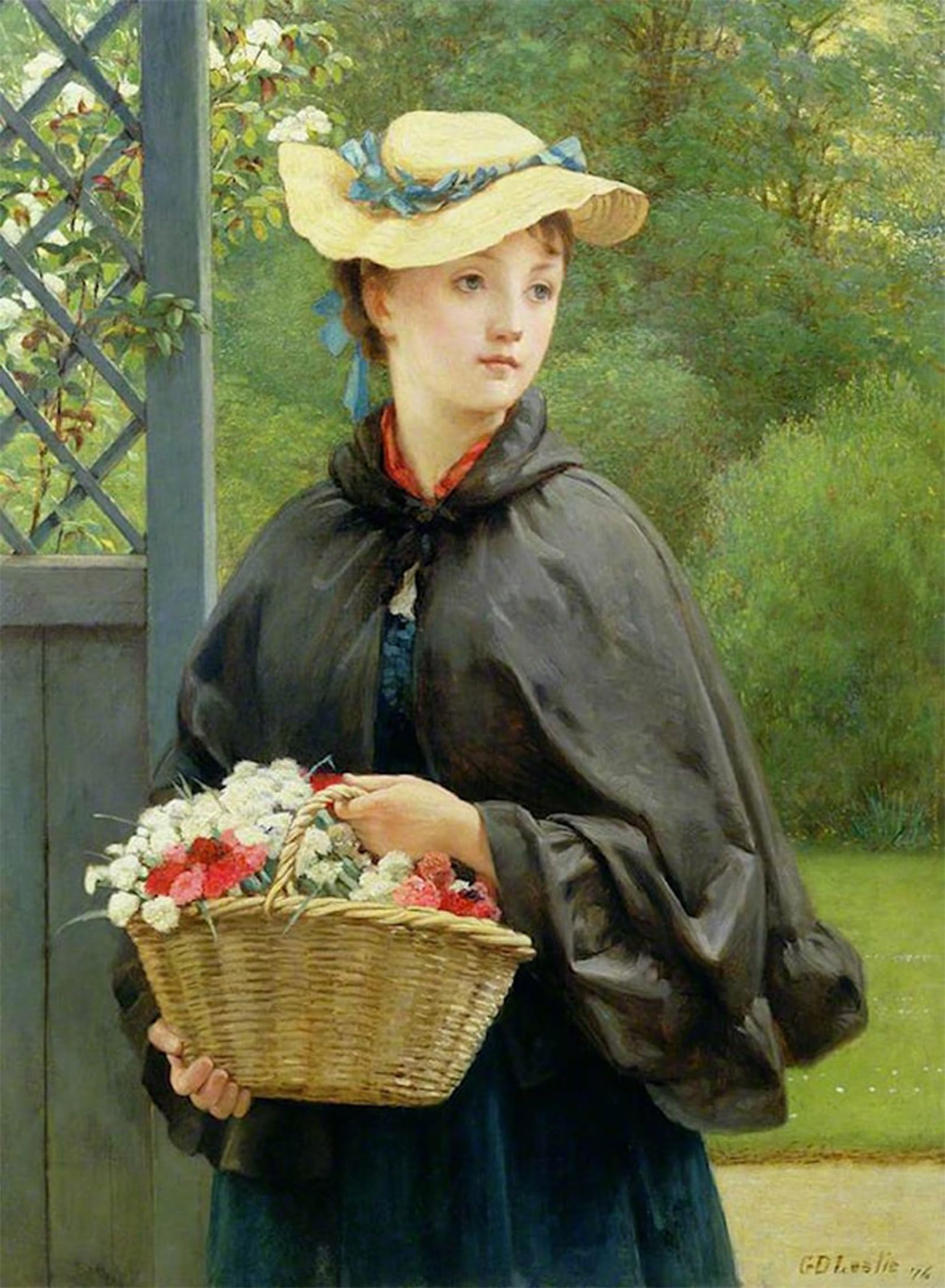 POSTERIIk Famous Print Pop Art Wall Art Graffiti the Gardener's Daughter by George R.a. Leslie Art Prints for Home Decor 60x90cm