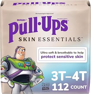 Pull-Ups Boys Skin Essentials Training Pants, 3T-4T, 112 Ct, 4 Packs of 28