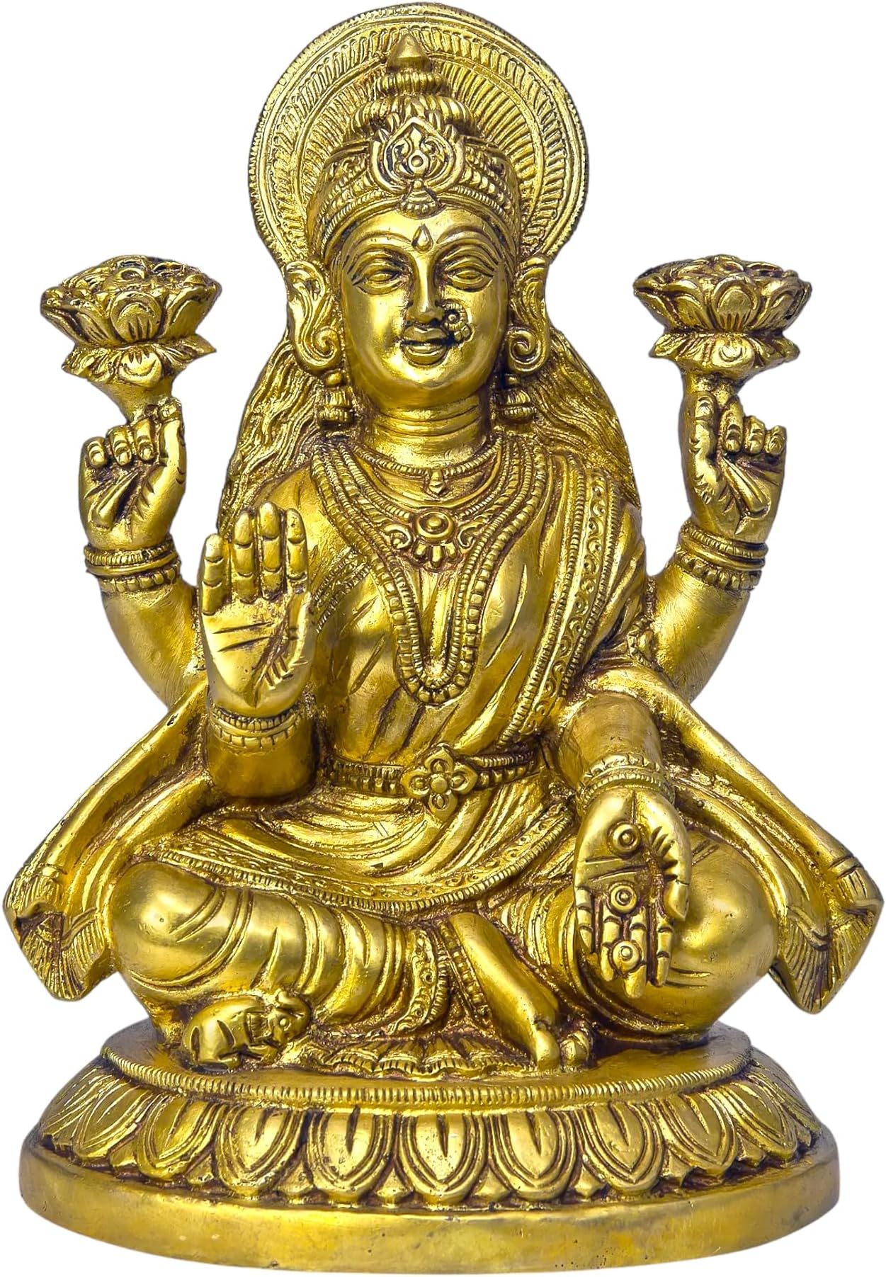 Astadhatu- Brass Shri Maha Lakshmi Idol (3 Inch Height)